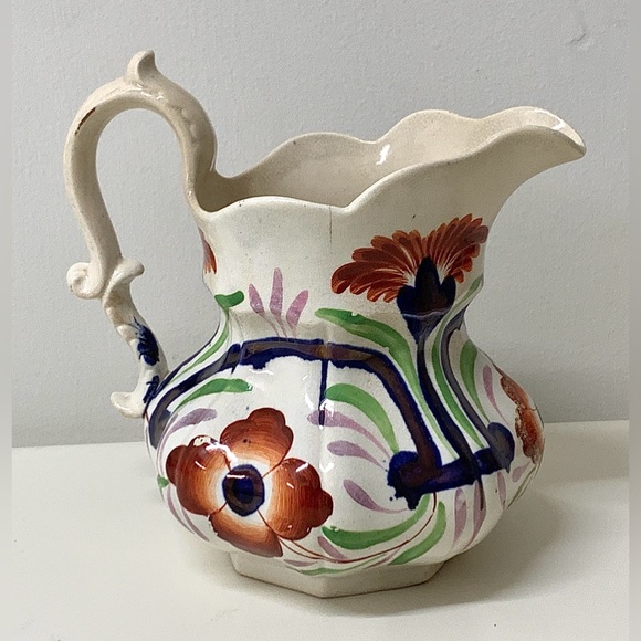 19th Century Antique Gaudy Welsh Hallmarked Unrecorded Pattern Jug Pitcher - Picture 16 of 16